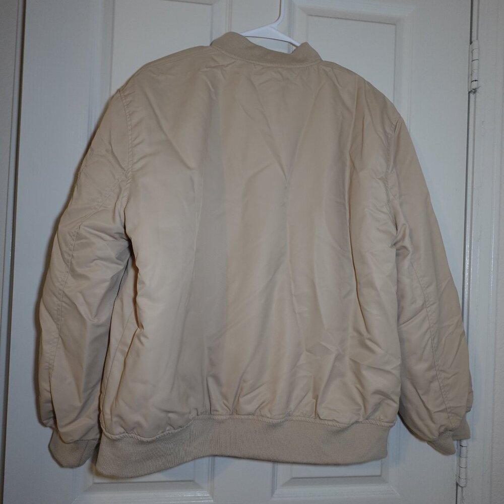 Full Tilt Beige Bomber Jacket | Women’s Size Medium - Picture 4 of 6